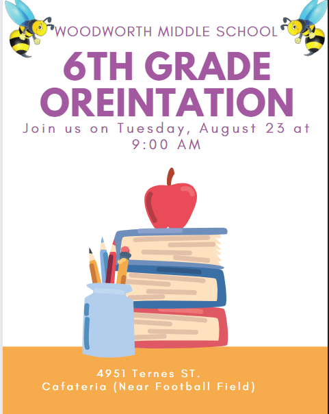 6th Grade Orientation 8/23/22