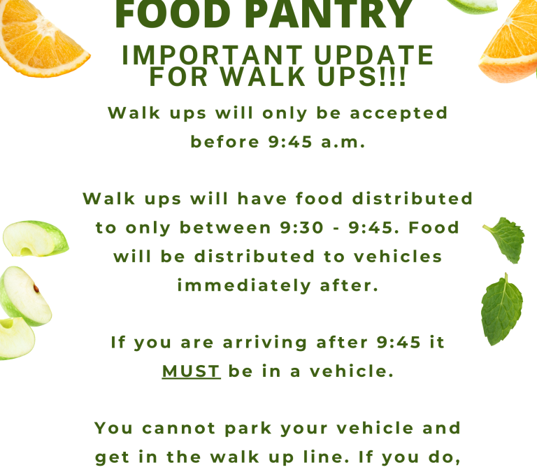 Food Pantry Information for Thursday, April 4th