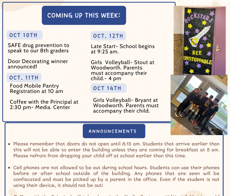 Newsletter Week of Oct 10