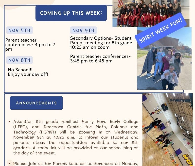 Weekly Newsletter 11/7/2022