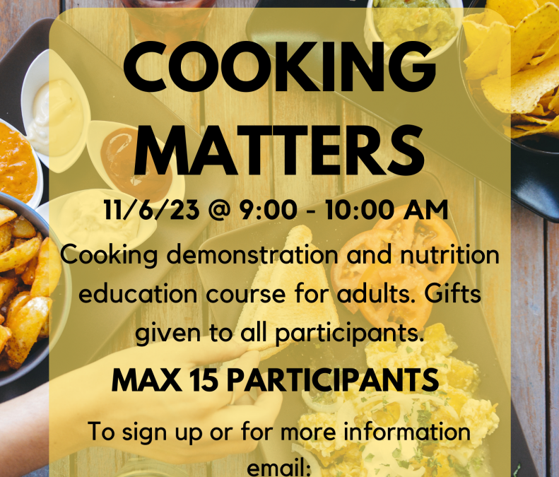 Cooking Matters: Sign-up today!