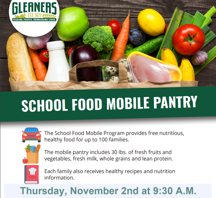 Food Pantry Reminder– Tomorrow!!