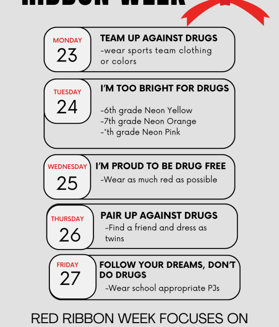 Red Ribbon Week begins tomorrow!