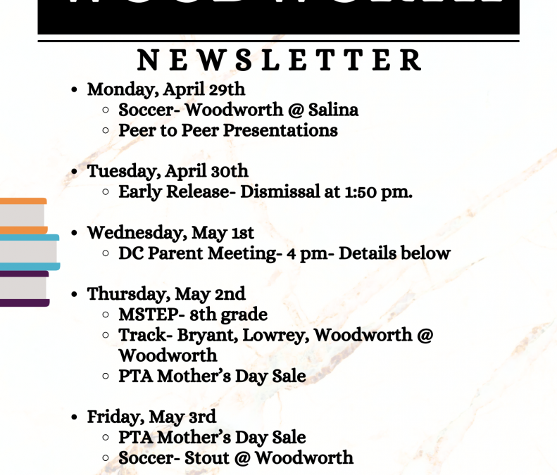 Newsletter Week of April 29th