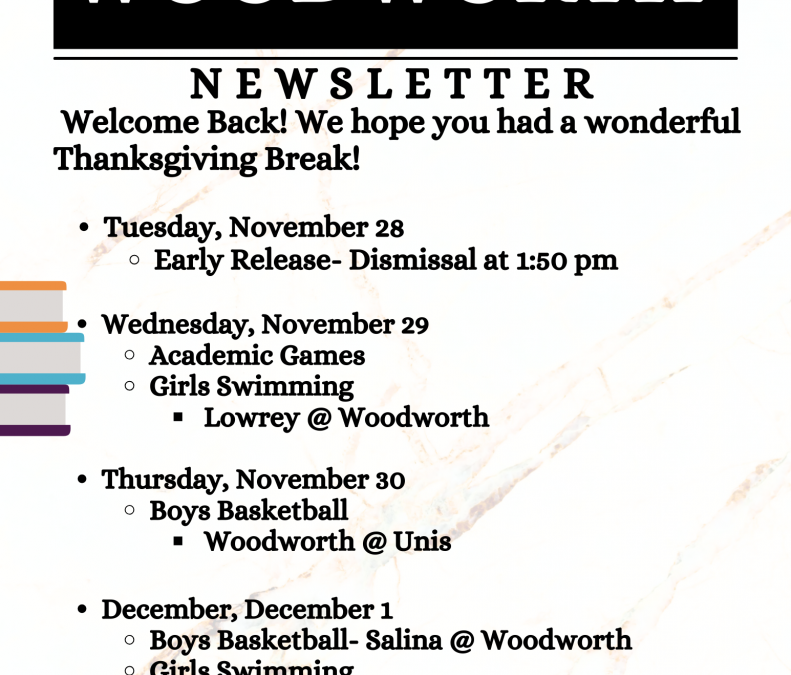 Newsletter Week of Nov 27th