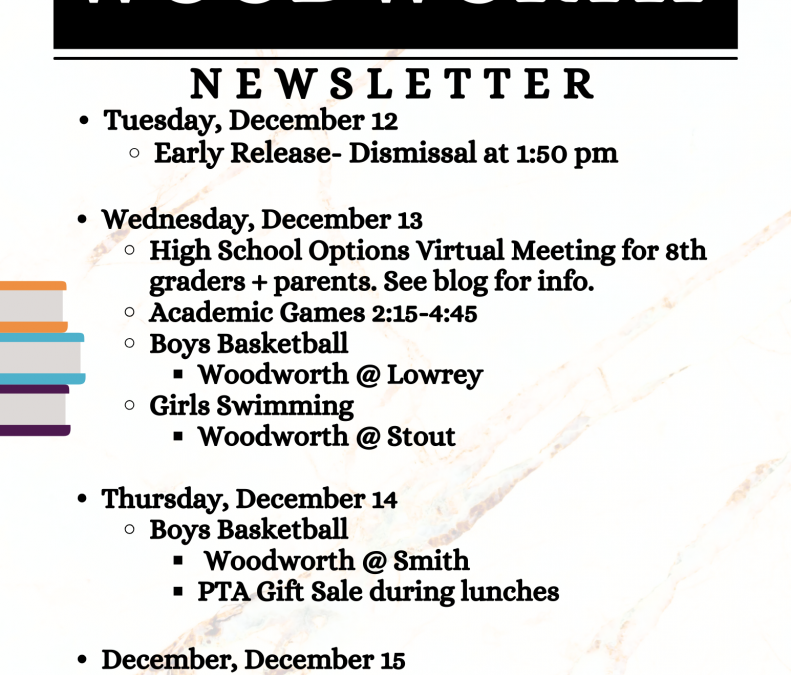 Newsletter Week of Dec 11th